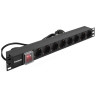 Блок розеток EXEGATE SERVERPRO PDU-19H802 AL-8S-EU1,8CU-SW EX280841RUS