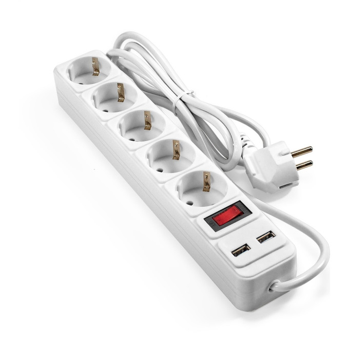 Сетевой фильтр-удлинитель с USB зарядкой ExeGate SP-5-USB-1,8W EX295491RUS